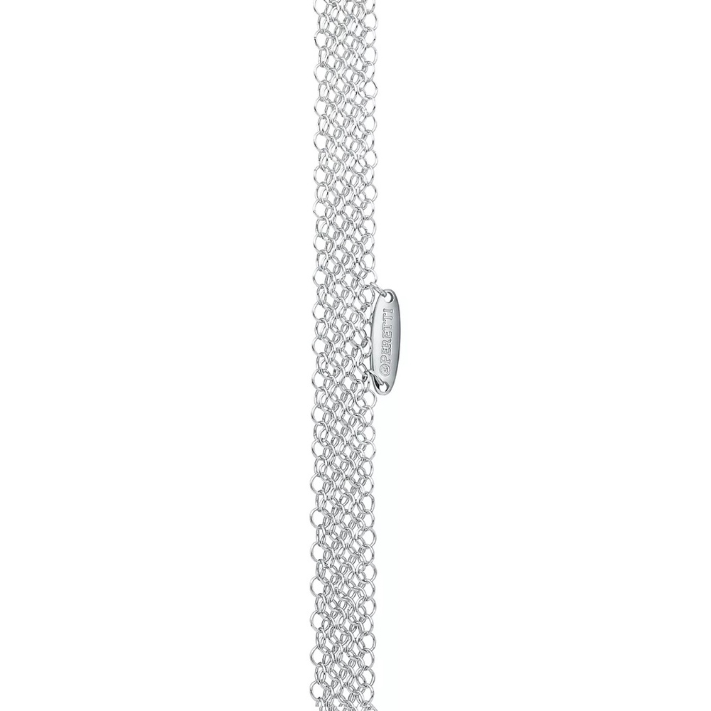 Elsa Peretti Tiffany Large Open Heart Pendant Sterling Silver Mesh Chain In Box - Picture 10 of 10